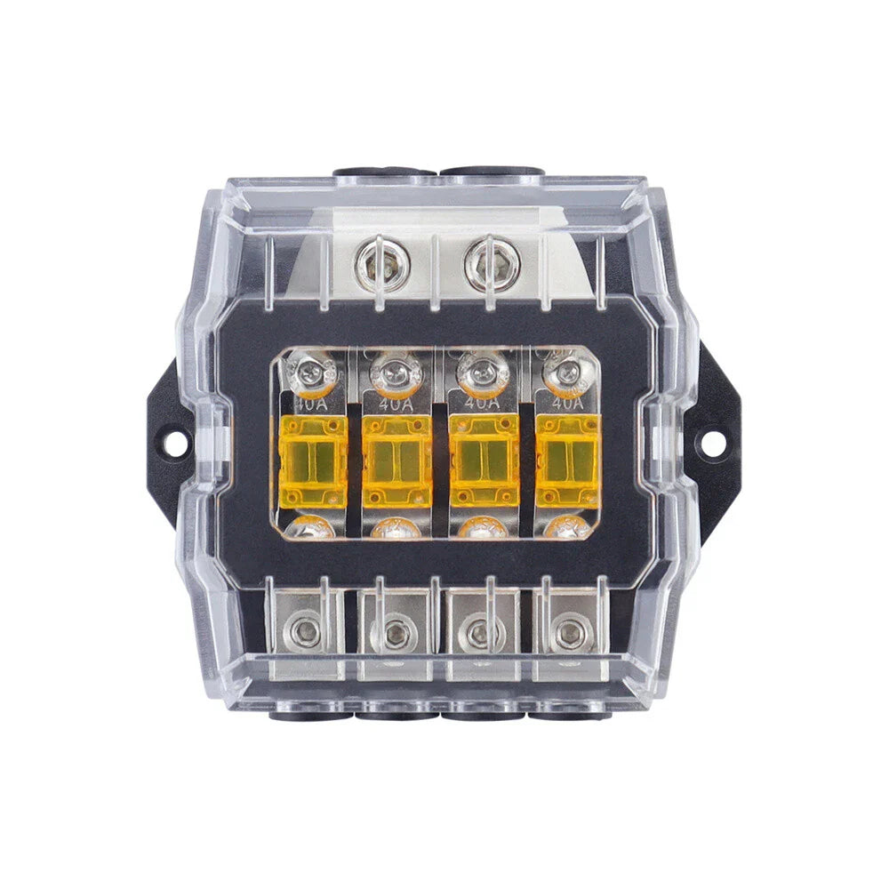 4-Way Fuse Holder Auto Fuse Distribution Block 80A 32V