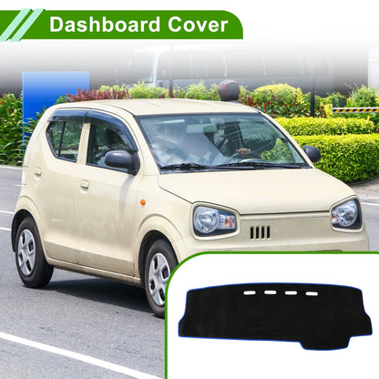 Dashboard Cover for Suzuki Alto (2019–2022) Black Blue Trim Flannel