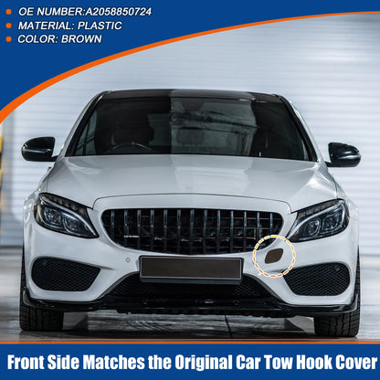 Tow Hook Cover for Mercedes-Benz C-Class (A2058850724) (2015–2021) Brown