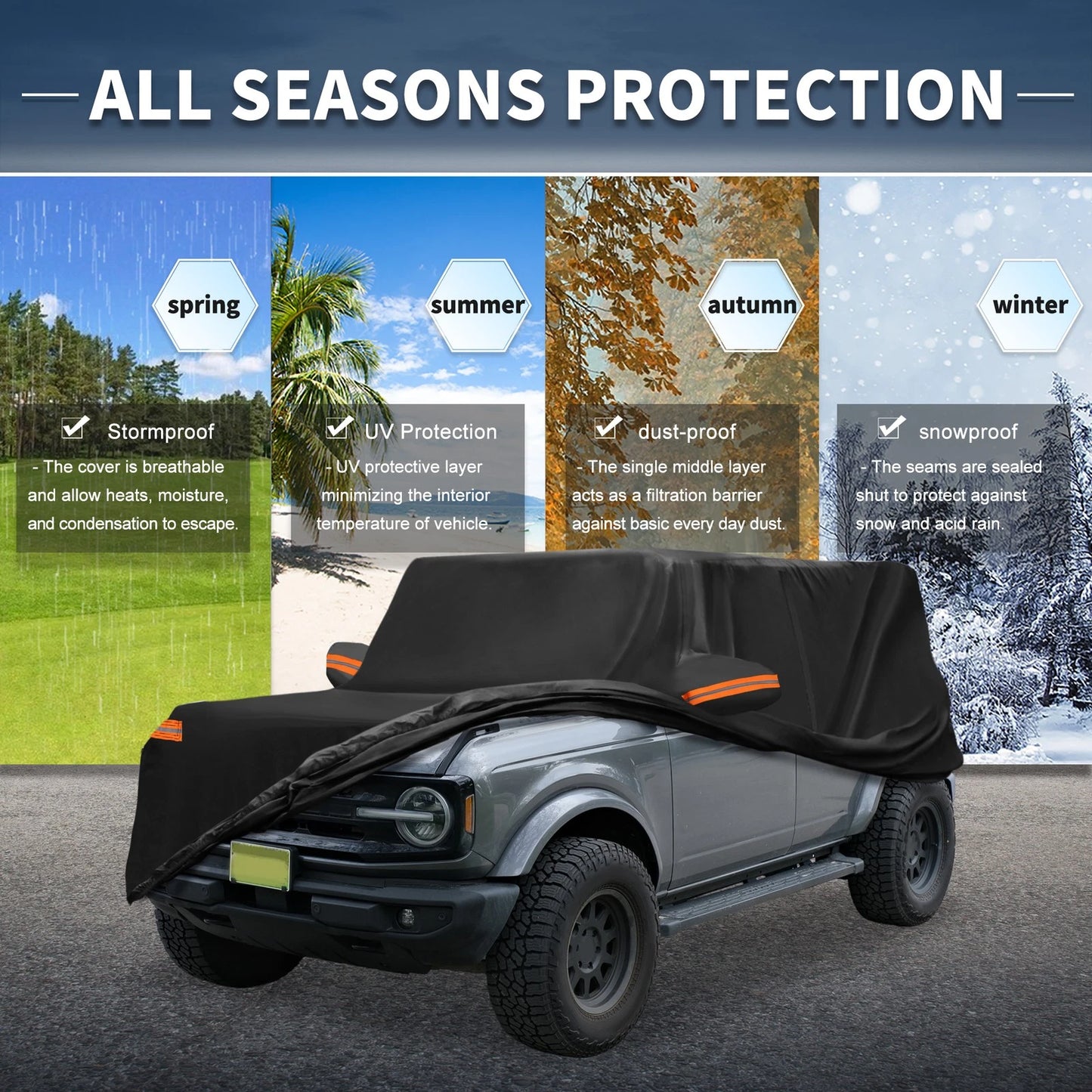 Waterproof Aluminum Film Car Cover for Ford Bronco Sport (2021–2023)