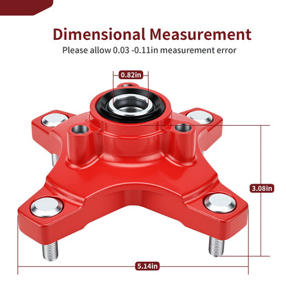 Set of 2 Front Red Wheel Hubs for Honda Sportrax 250 400 (2001–2008)