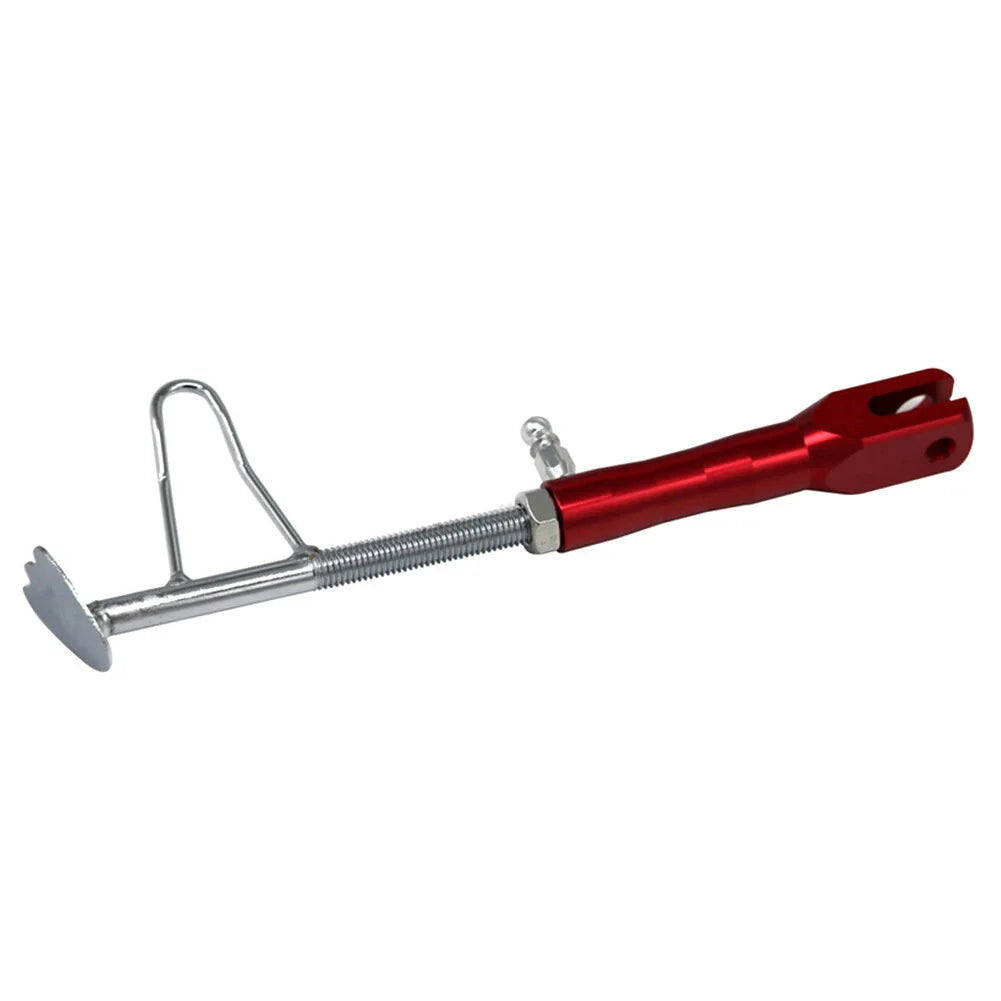 Adjustable Non-Slip Kickstand for Motorcycle Foot Side Stand - Red