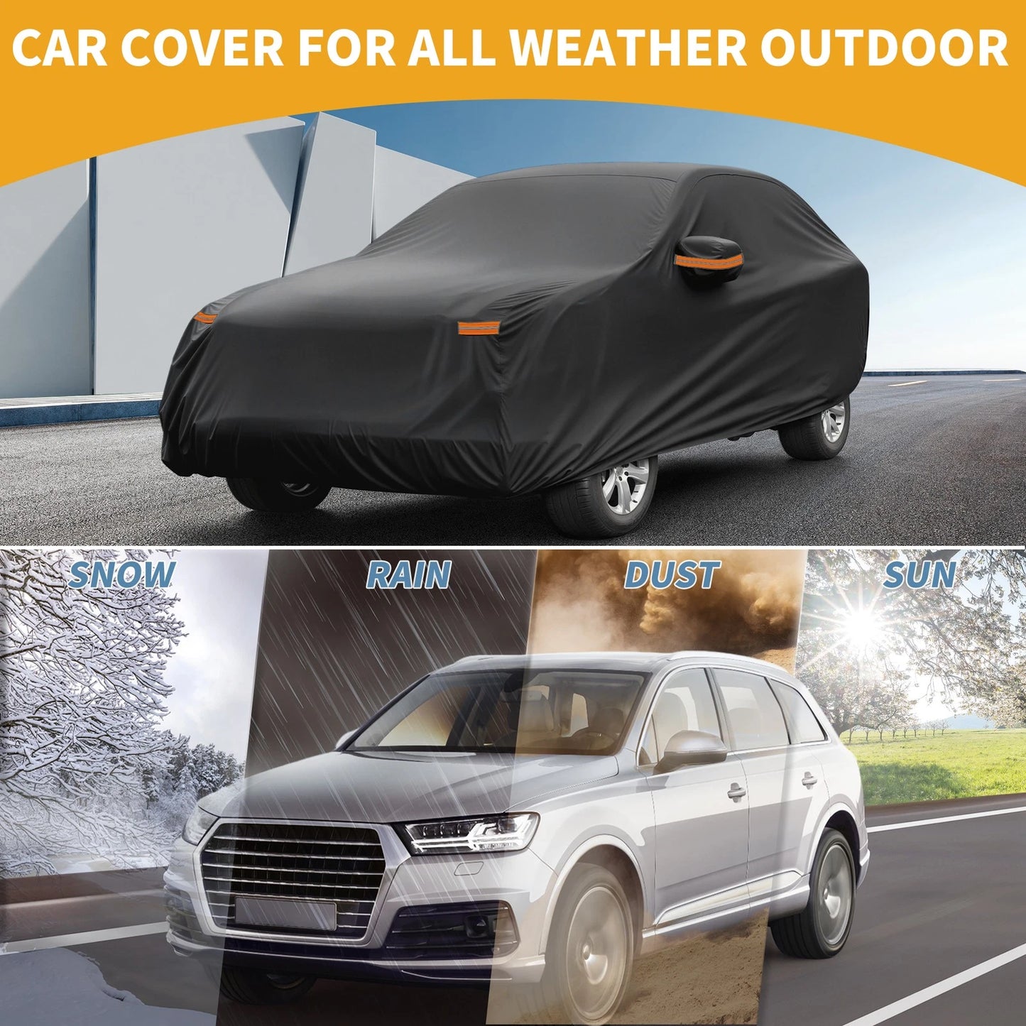 Car Cover Waterproof All Weather for Kia Sportage (2010–2024) 210D-PU