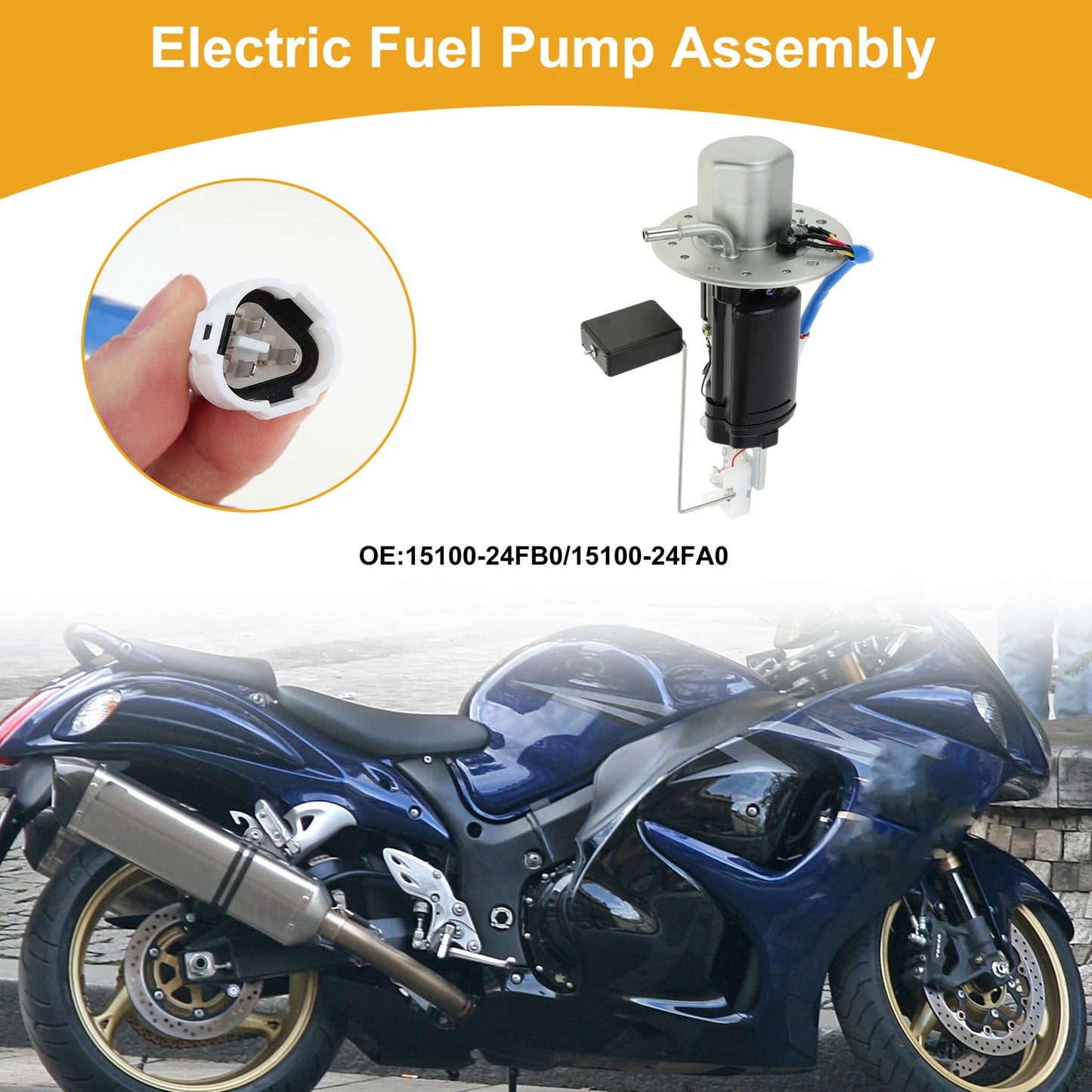 Fuel Pump Assembly for Suzuki Hayabusa GSX1300R GSX1300RZ (1999–2007) No.15100-24FA0