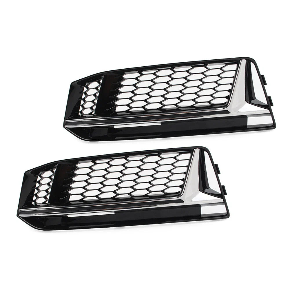 Honeycomb Mesh Fog Light Grille Cover for Audi A4 B9 S4 (2016-2018)