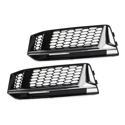 Honeycomb Mesh Fog Light Grille Cover for Audi A4 B9 S4 (2016-2018)