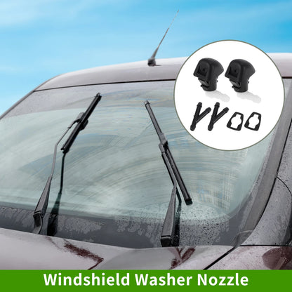Windshield Washer Nozzle Set of 2 with Y Hose Connector for Honda Odyssey