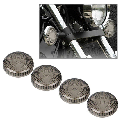 4x Smoke Turn Signal Lens Cover for Yamaha Road Star/V Star 1100/Vmax 1200 (2000-2017)