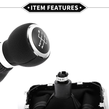 5 Speed Gear Shifter Knob with Cover for VW Passat B6 (2006–2010) Faux Leather