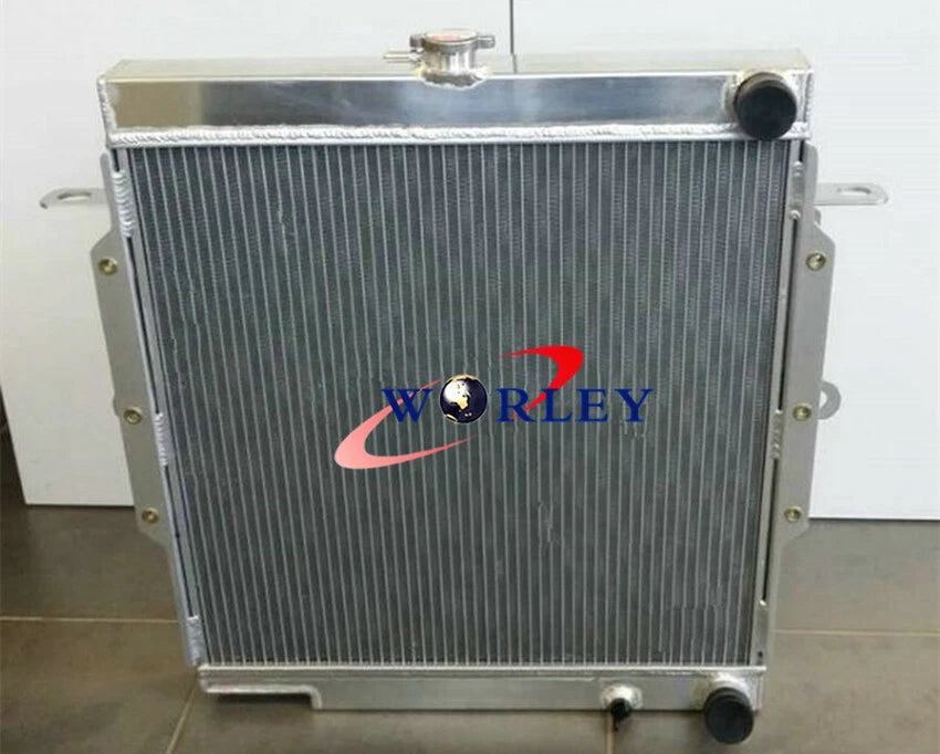 Aluminum Radiator with Fan and Blue Hose for Land Cruiser 75 Series (1975–1990)