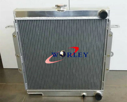 Aluminum Radiator with Fan and Blue Hose for Land Cruiser 75 Series (1975–1990)