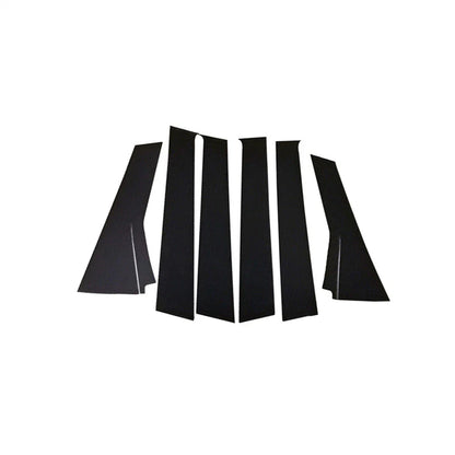 6 Pcs Glossy Black Car Door Pillar Post Trims for Honda Fit Jazz (2014-2019)