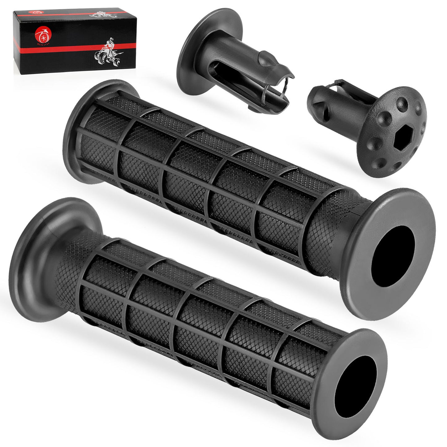 Handlebar Grips & End Caps for Honda Recon Rancher Foreman Rubicon Rincon (2007–2024)