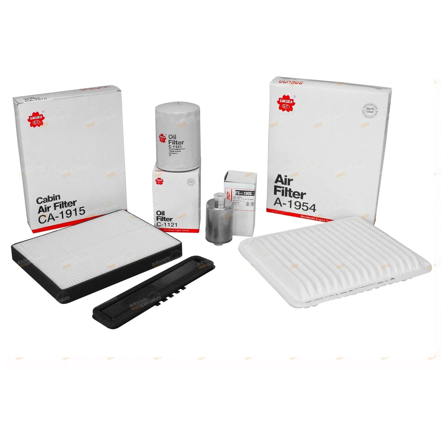 Air/Oil/Fuel/Cabin Filter Kit for Ford Falcon BA (2002-2005)