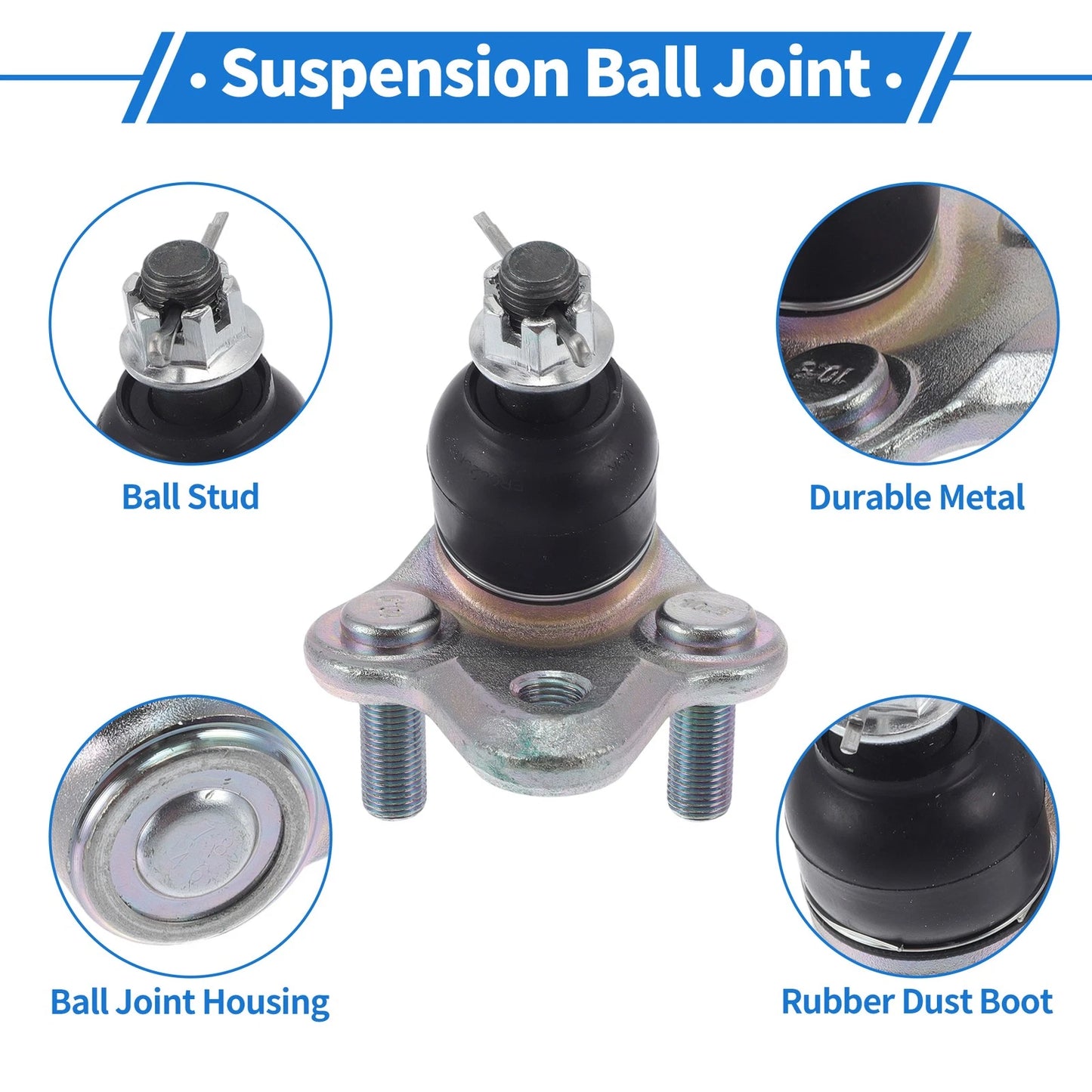 2X Front Lower Ball Joints for Toyota Corolla (1996–2002) No.K90309/4333009070