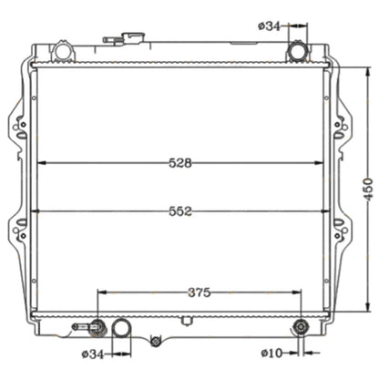 Radiator for Hilux RZN149R RZN154R (1997–2005)