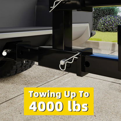 Dual 2" Trailer Hitch Receiver Rise Drop Extension Adapter 4000LB for Tow Truck