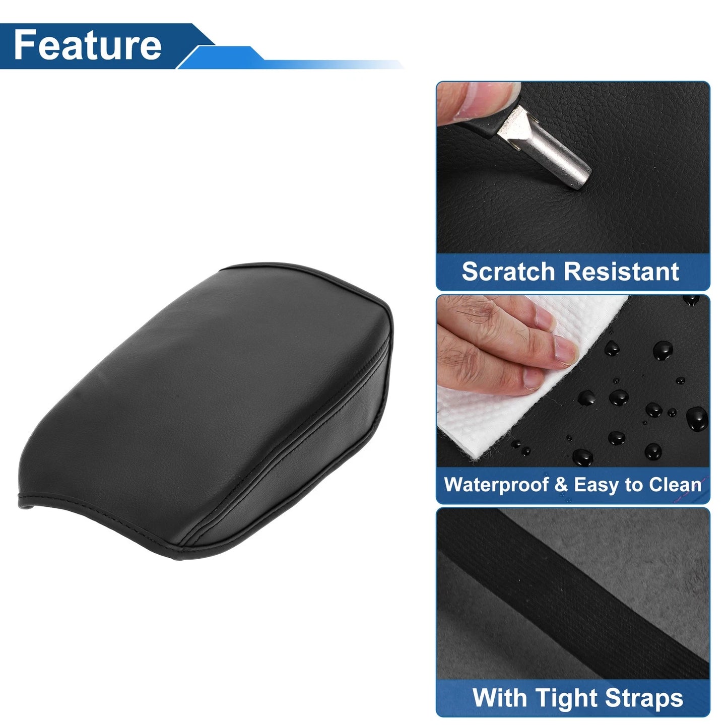 Armrest Cover for VW Tiguan 2 MK2 (2016–2023) Anti-Scratch Black