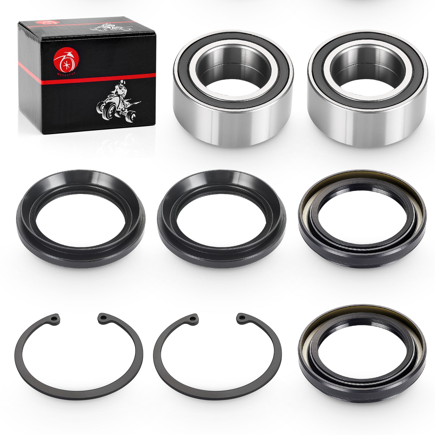 Rear Wheel Bearings & Seals Kit for Honda Rincon 650 680 (2003–2014)