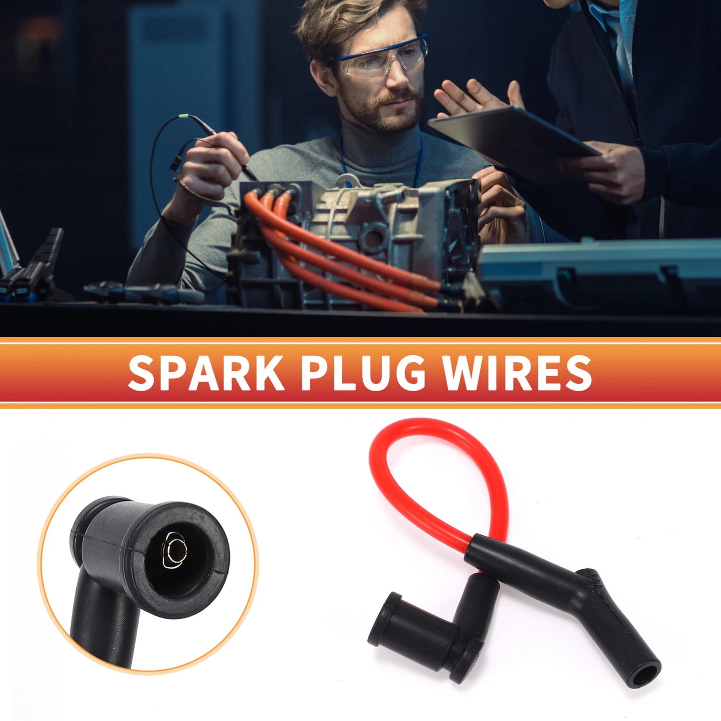 Set of 6 Spark Plug Wire Ignition Coil Cables No.4F1Z12259AA for Ford Taurus (2001–2007)