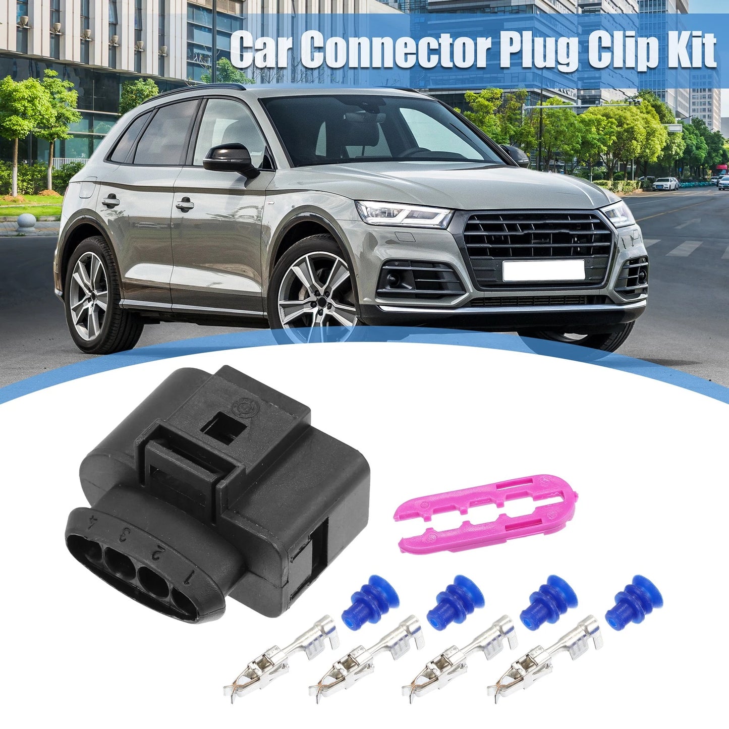 Set of 8 4 Pin No.1J0973724 Coil Pack Connectors for VW Audi Seat