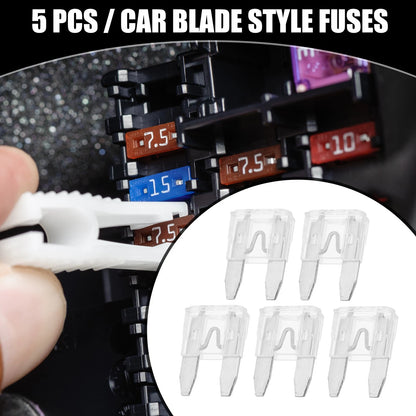 5 Pcs Mini 25AMP APM/ATM Blade Fuses for Automotive Short Circuit Protection