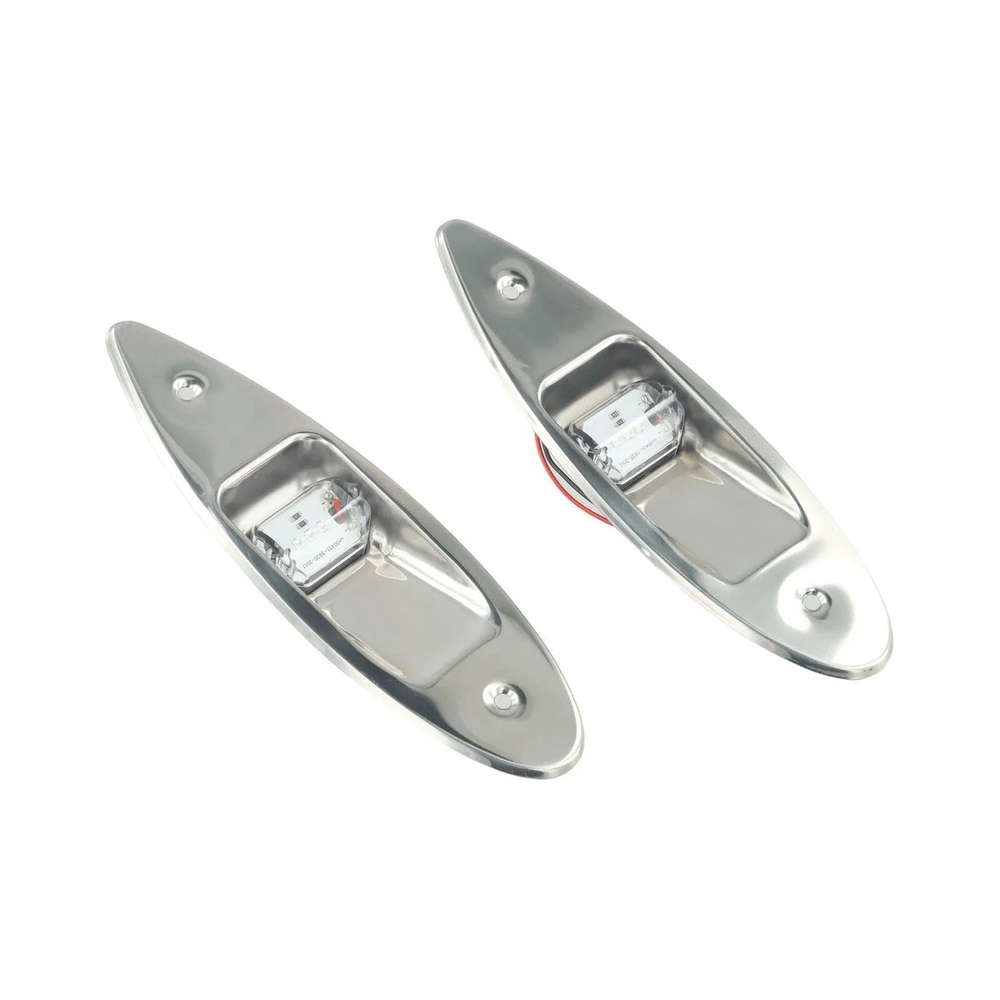 2x Red+Green Marine Boat Navigation LED Side Light Vertical Mount Lamp 12V