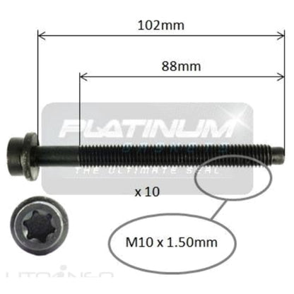 Set of 10 Engine Cylinder Head Bolts for Ford Mondeo (1995–2000)