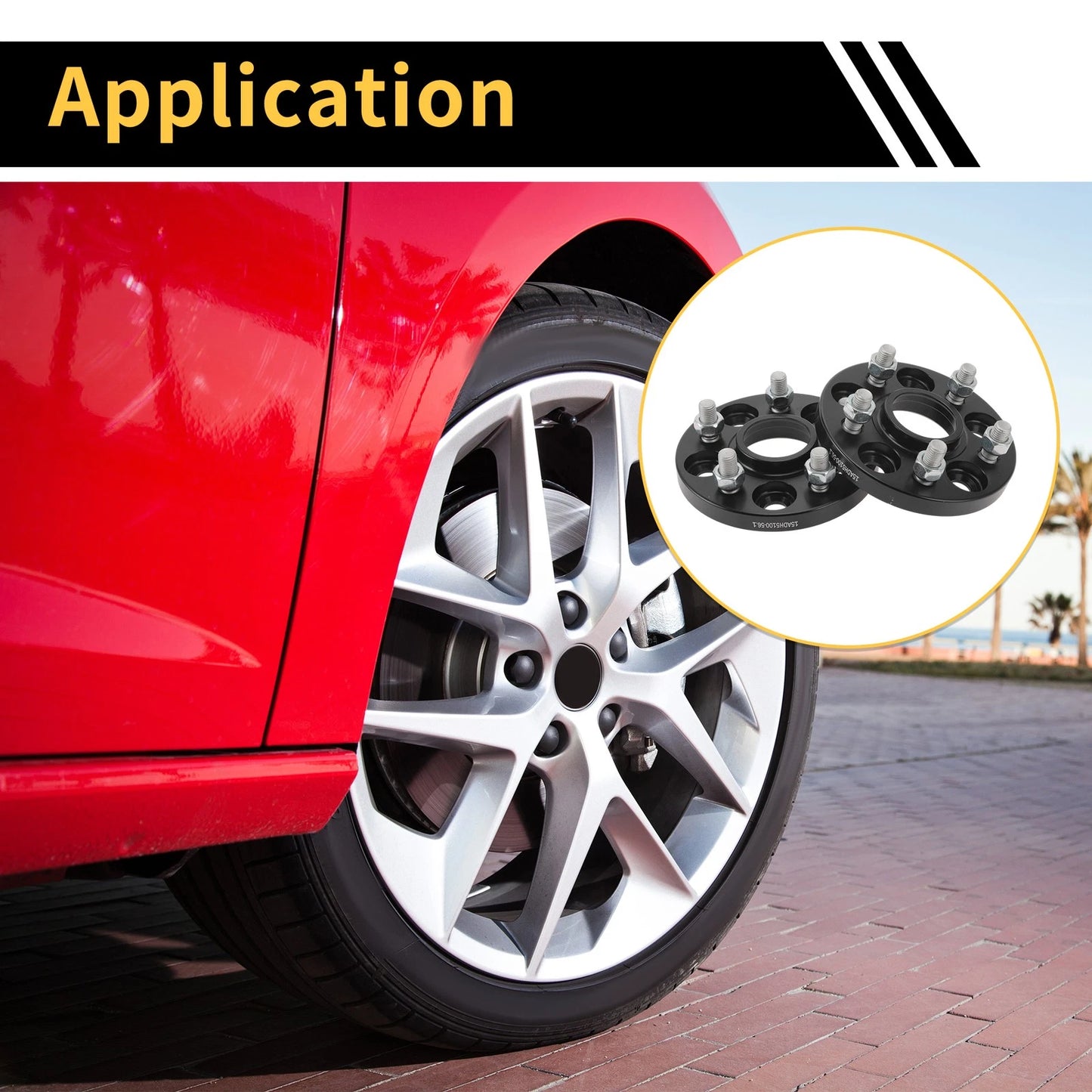 2 Pcs Wheel Spacers 5x100mm 54.1mm M12x1.5 for Toyota Land Cruiser (2003–2007)