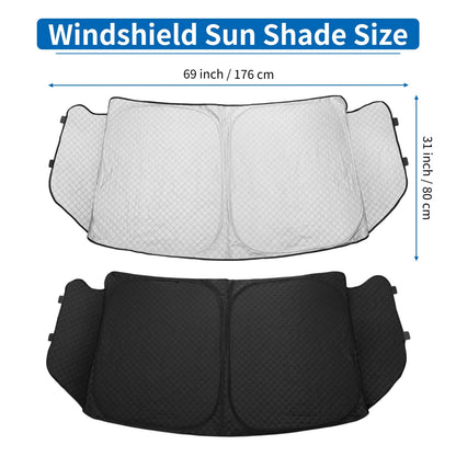 Car Window Cover for Suzuki Spacia MK04 (2013–2020) Aluminum Film Foldable Black