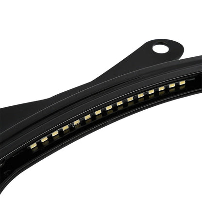 Curved License Plate Frame Mount LED Light for Harley Road Street