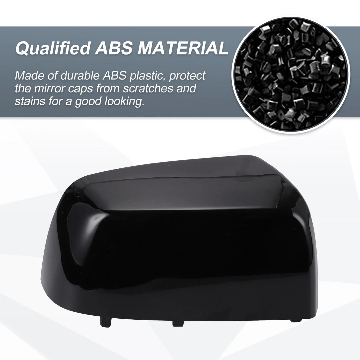 Right Side Rearview Mirror Cover Cap Gloss Black for Chevrolet Colorado & GMC
