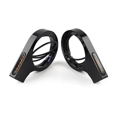 LED Fork Turn Signal Light Indicator Amber for Harley Touring Dyna (2014-2023)