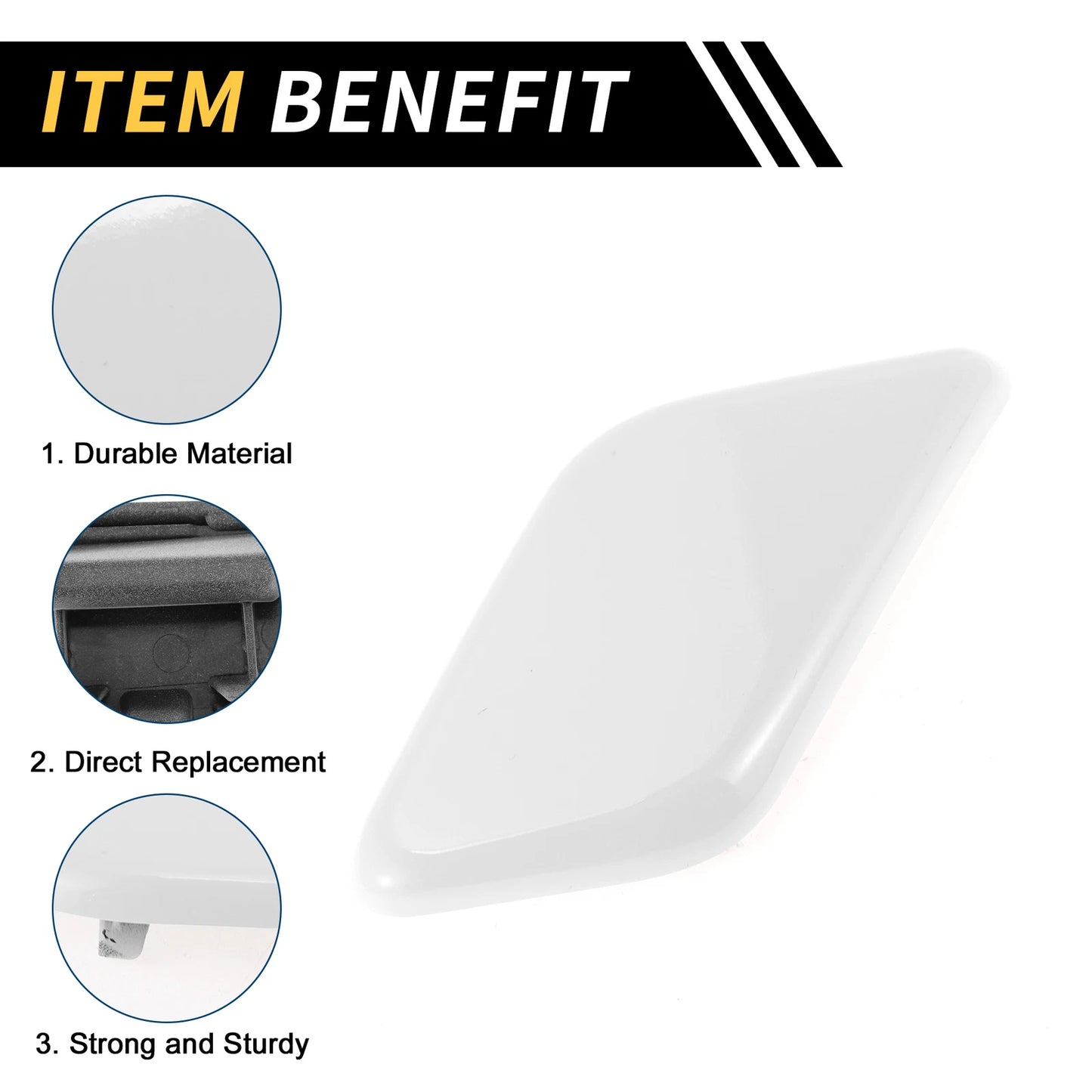 Right Bumper Headlight Washer Nozzle Cover Cap for VW Tiguan (2008–2011)