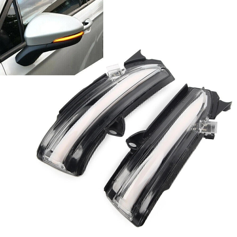 2X Dynamic LED Clear Turn Signal Light for Ford Mondeo (2014–2018)