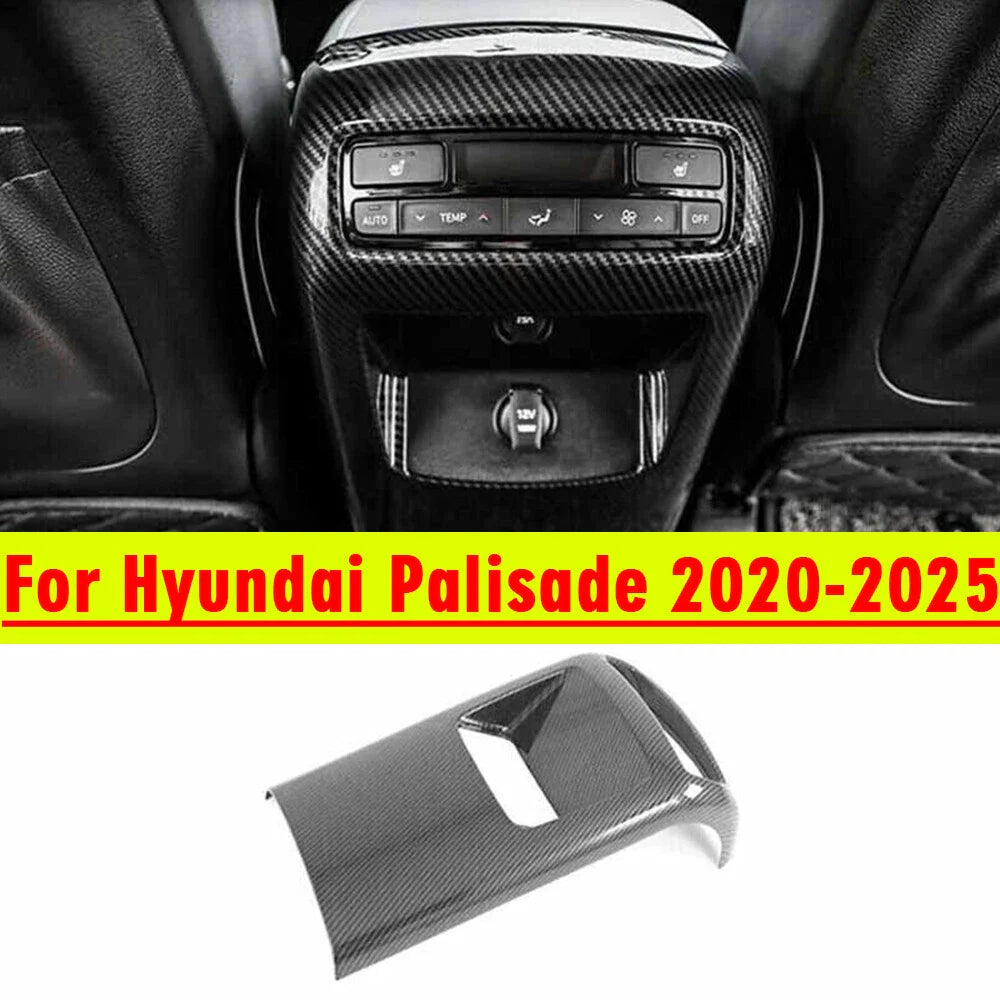 Carbon Fiber Air Outlet Anti-Kick Cover Trim for Hyundai Palisade (2020–2025)
