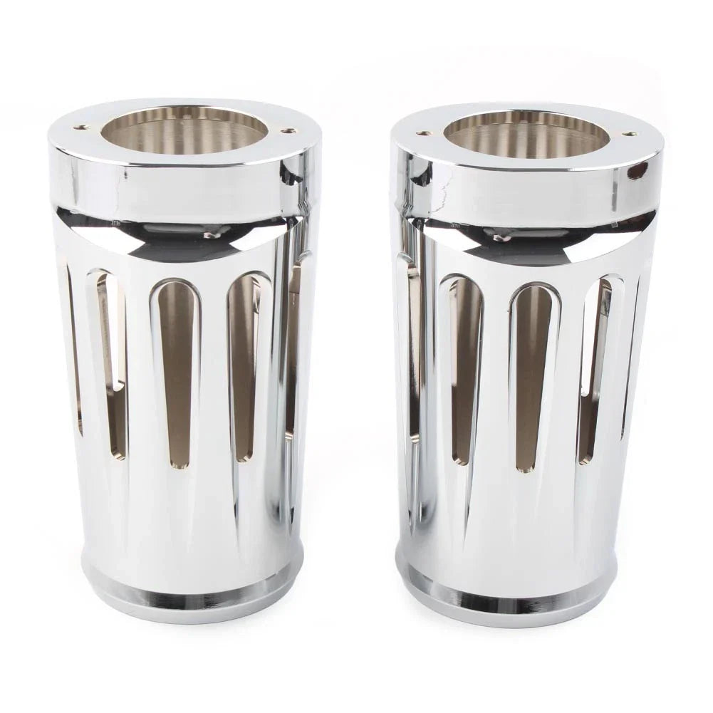 Chrome Fork Boot Slider Cover for Harley Touring Road King Glide (1980-2024)