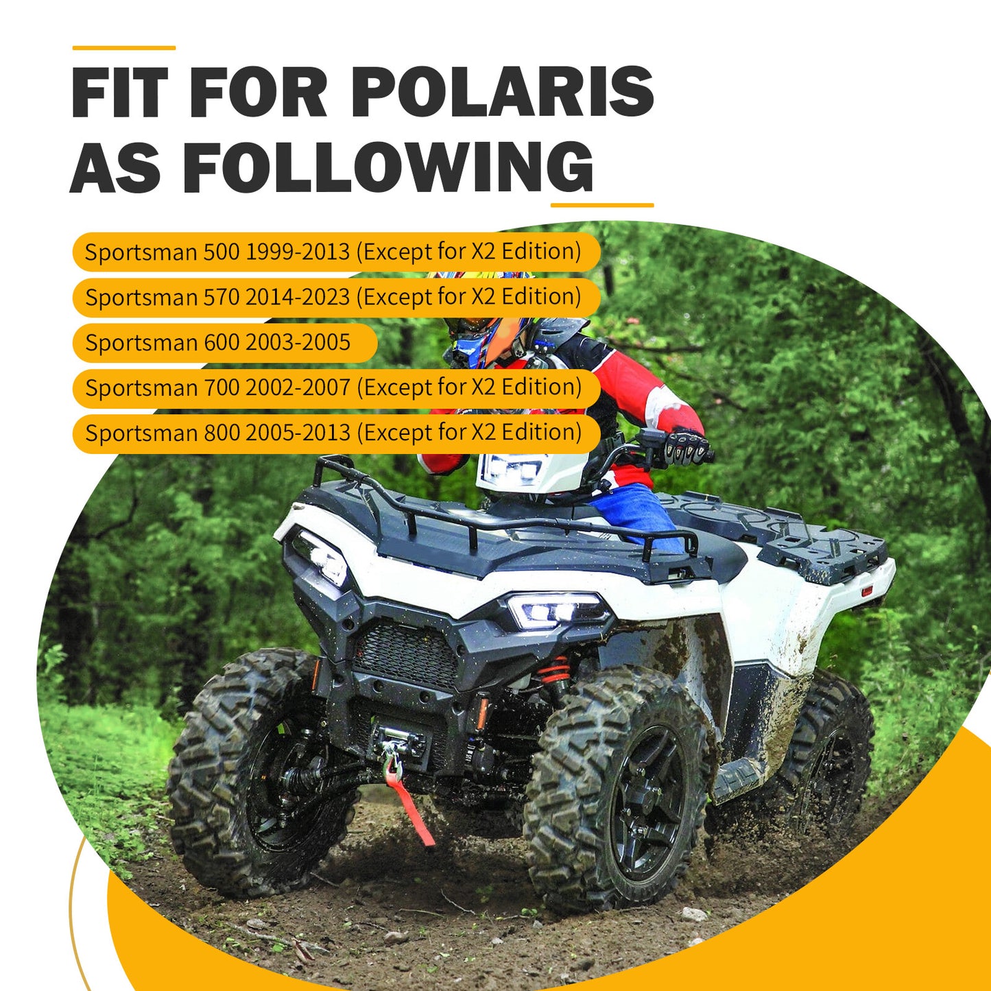 4.5" Rise Full Suspension Lift Kit for Polaris Sportsman 500 570 600 700 800 (2000–2023)