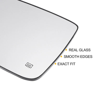 Left Side White Heated Mirror Glass for Dodge Ram 1500 2500 (2002-2023)