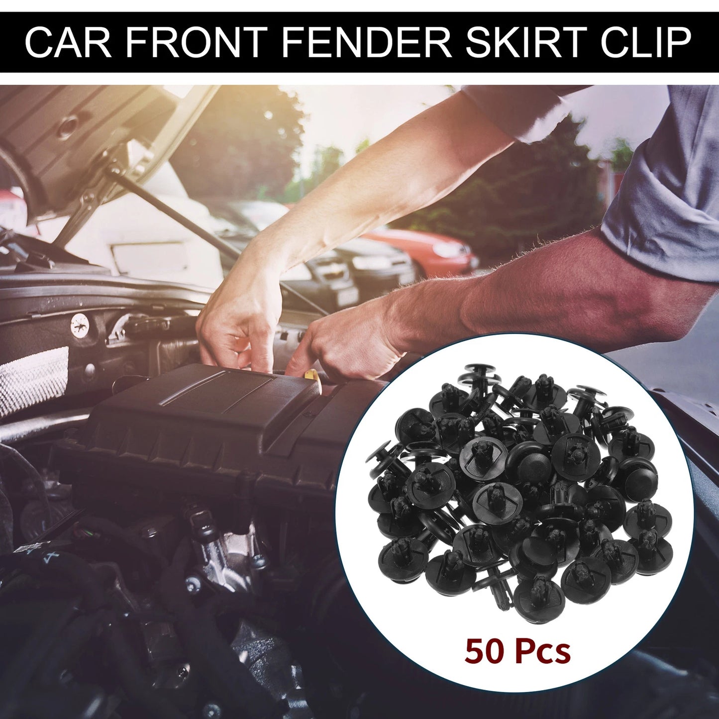Set of 50 Front Fender Skirt Clips for Toyota Sienna, Camry (1998–2020)