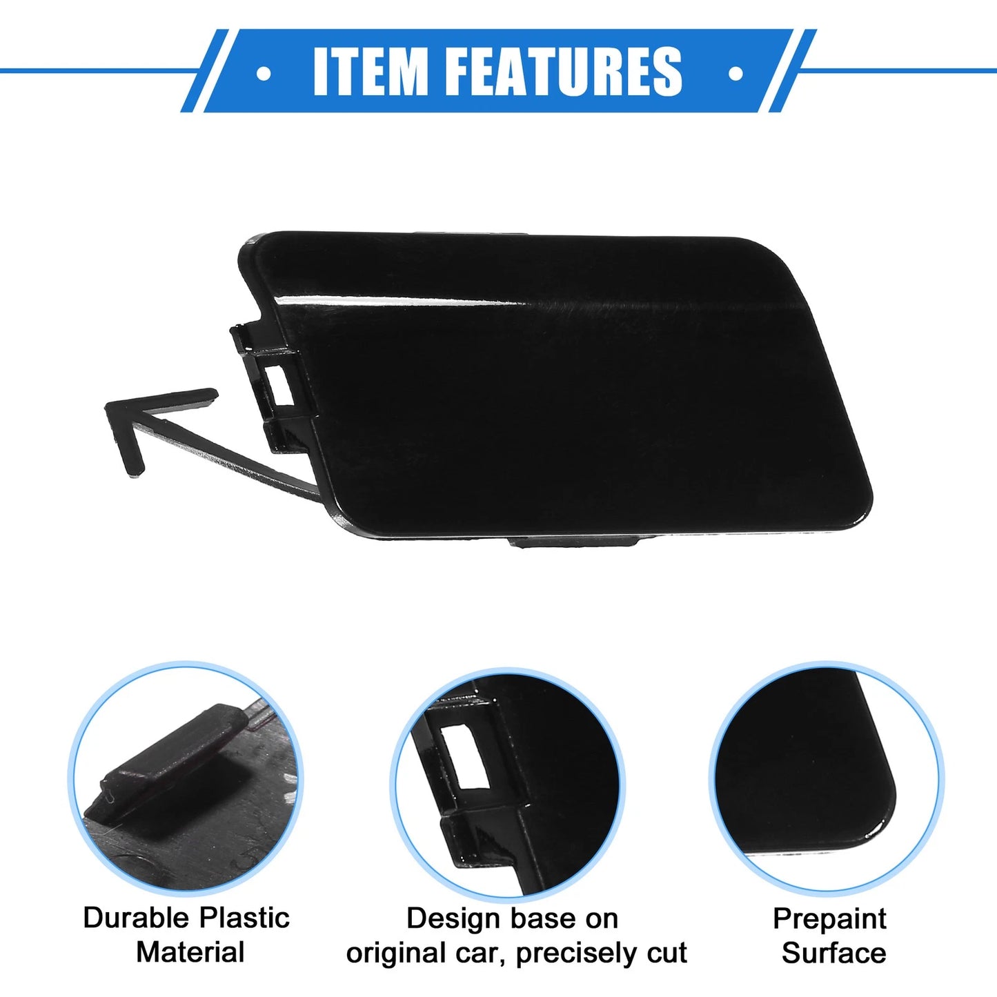 Front Right Bumper Tow Hook Cover for Subaru Forester (2009–2013) Black