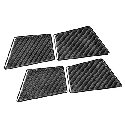 Set of 4 Door Handle Bowl Panel Cover Trim for Ford Mondeo (2013–2019) Carbon Fiber Black