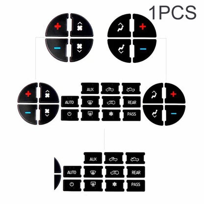 Set AC Dash Button Repair Kit Decal Stickers for Car