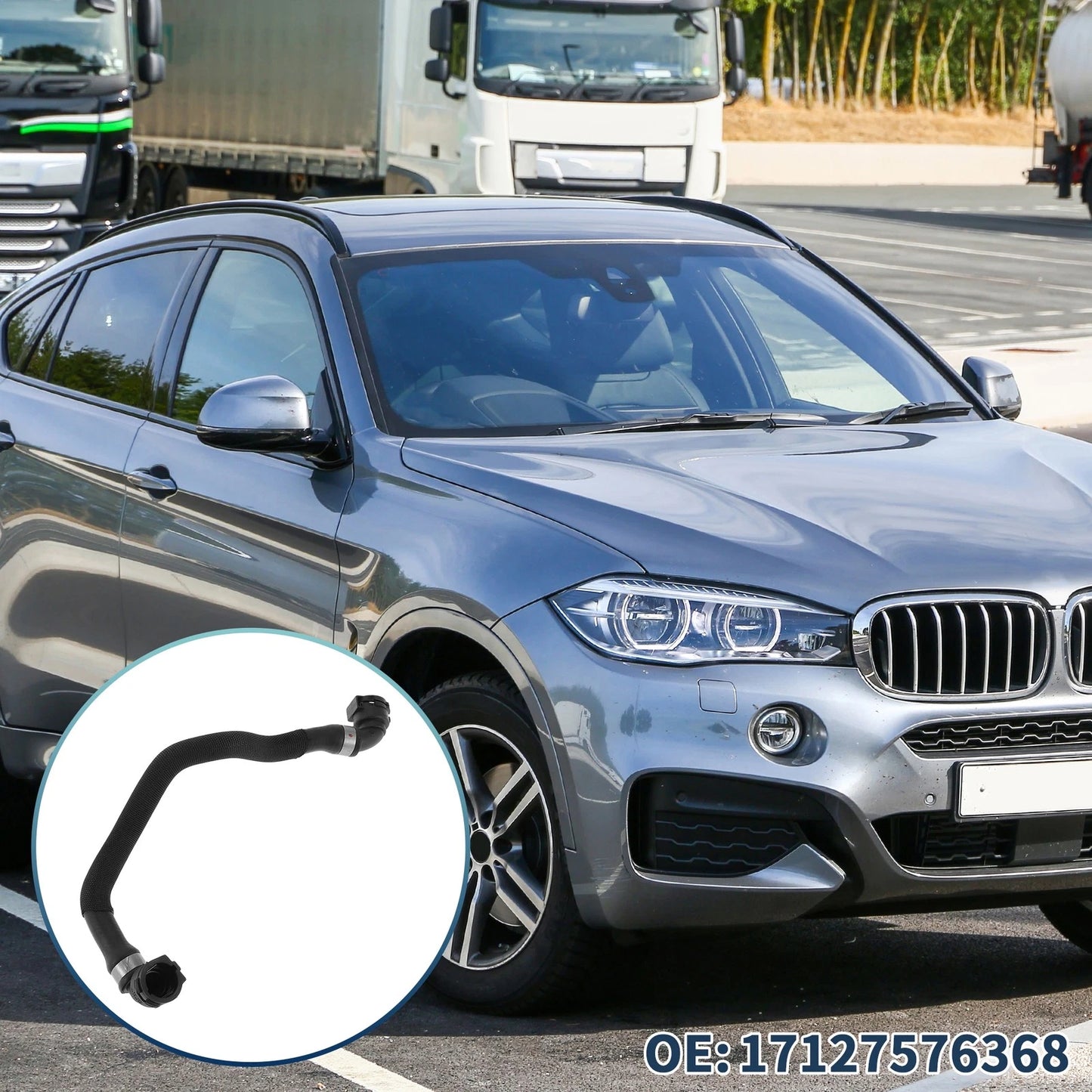 Radiator Coolant Hose for BMW X6 (2008–2019), X5 (2011–2018) No. 17127576368