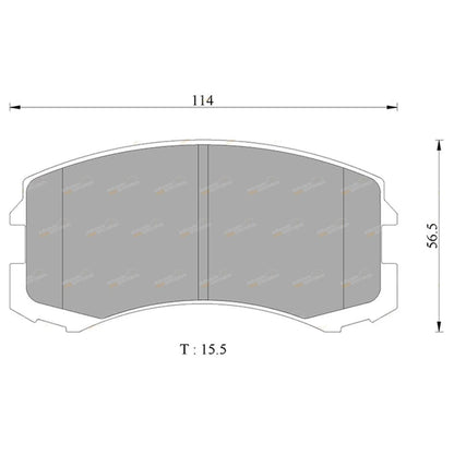Front Disc Brake Pad Set for Lancer Colt CG CH RG (2002 - 2007)