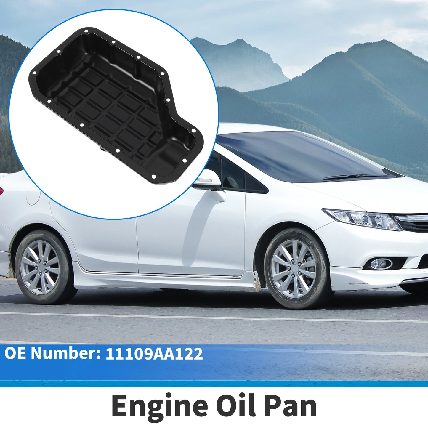 1 Pc Engine Oil Pan No.215103C600 for Kia Borrego (2009–2011) Iron Black