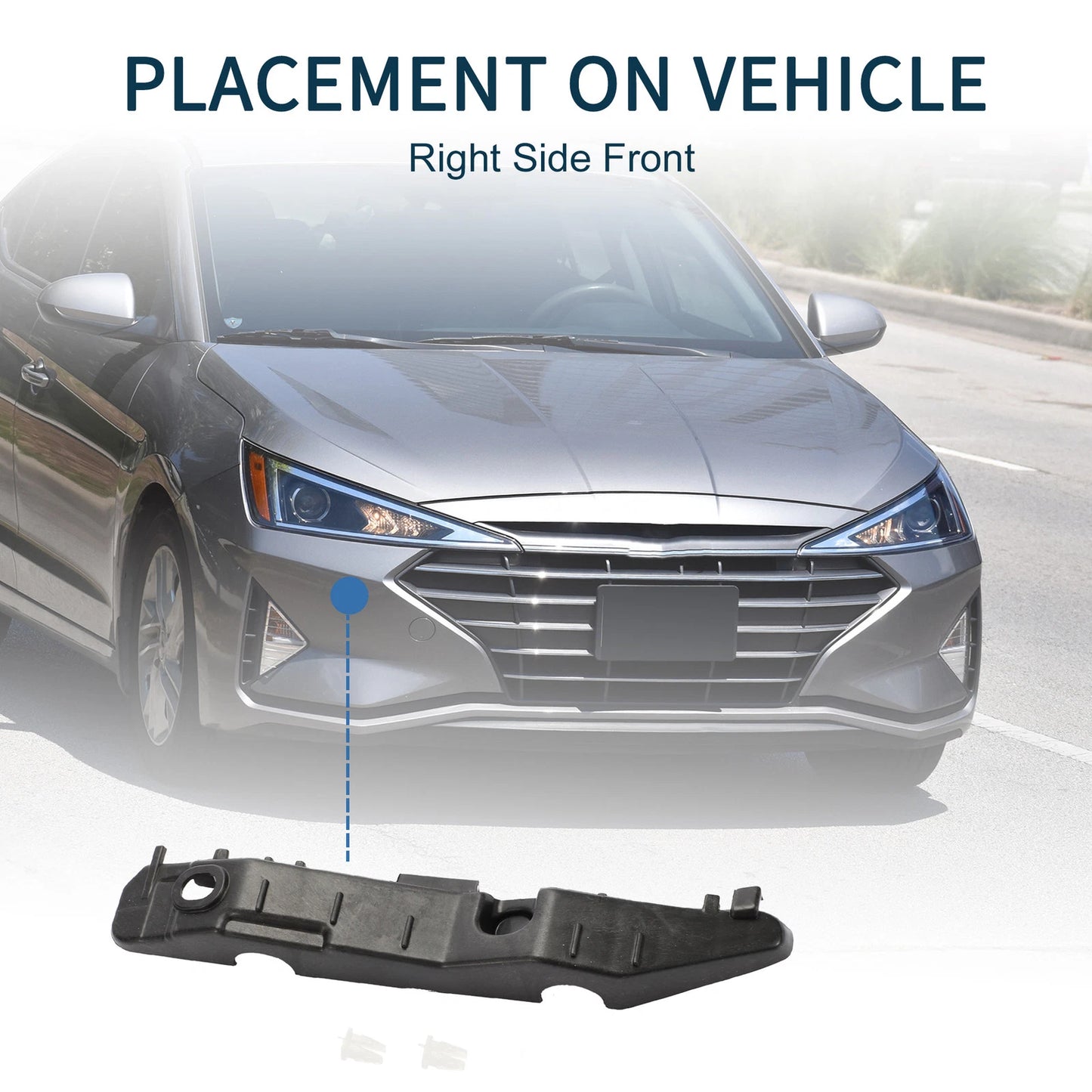 1pc Right Front Bumper Retainer Bracket No.86514C1000 for Hyundai Sonata (2015–2017)