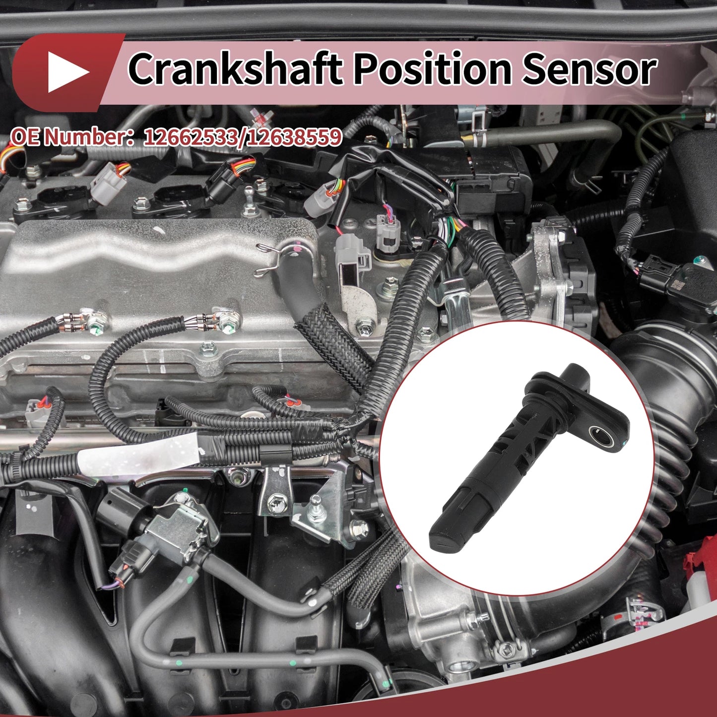 Crankshaft Position Sensor for Chevrolet Cruze 1.4 (2017–2019) No. 12662533