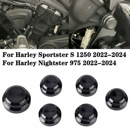 Nut Cover Cap for Harley Sportster S 1250 Nightster 975 (2022-2024) Black