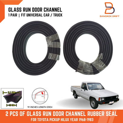 Glass Run Door Channel Rubber Seal for Toyota Hilux Ute (68-83)